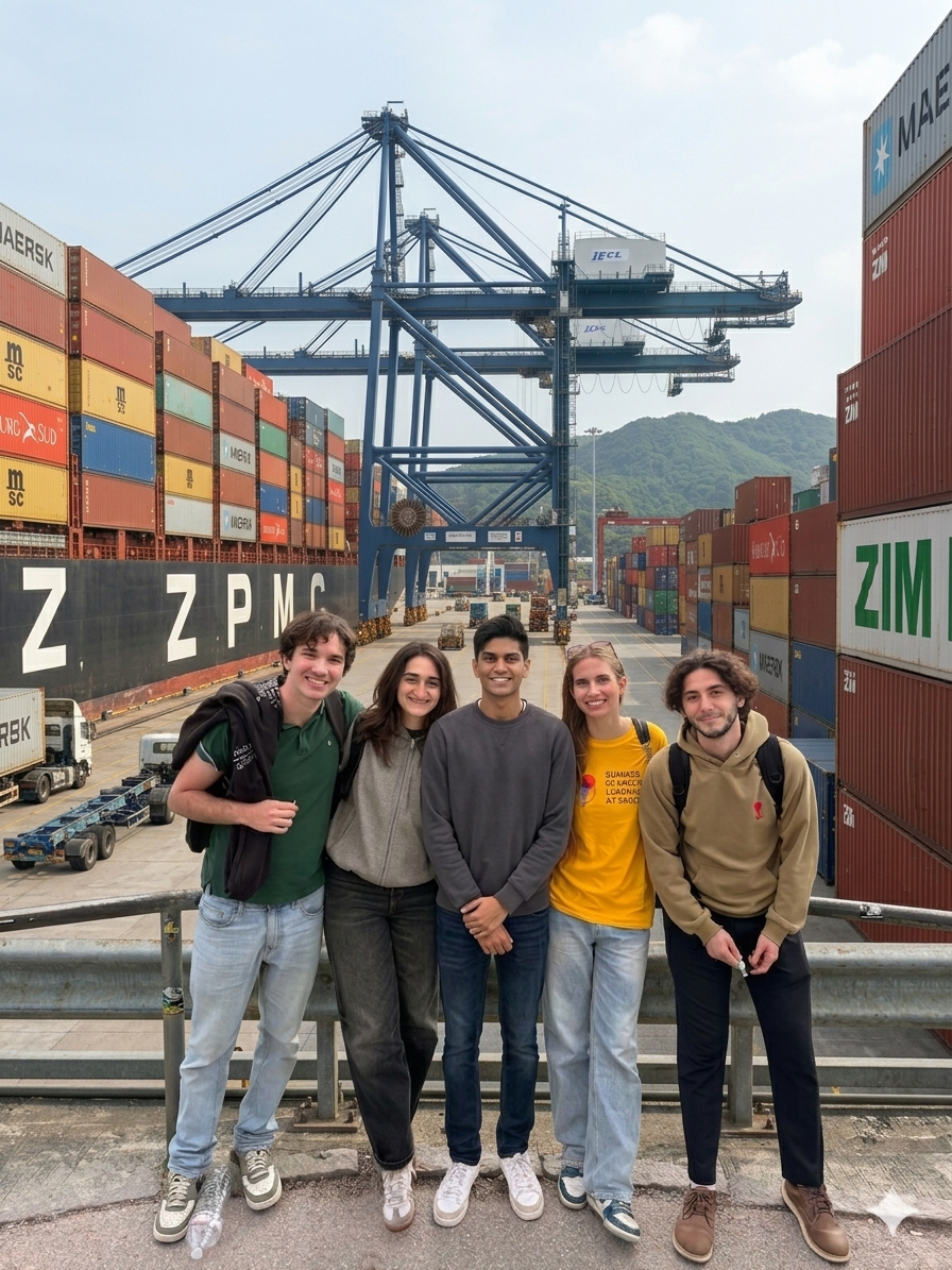 Pulsar team at the port